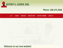 Tablet Screenshot of jeffreyleidermd.com